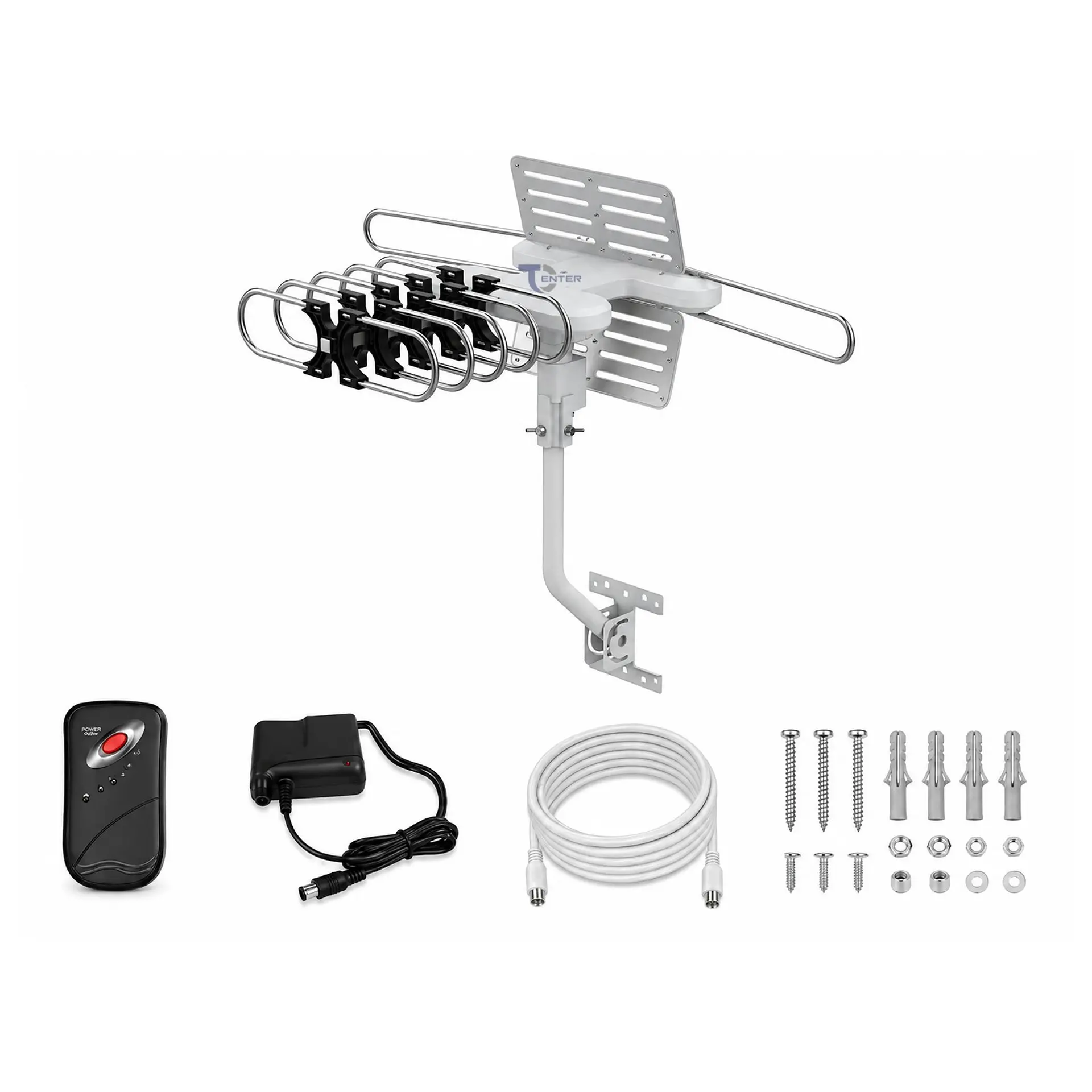 Antena TV Digital Tecnolab TL874 35 dBi 360° 4K 2