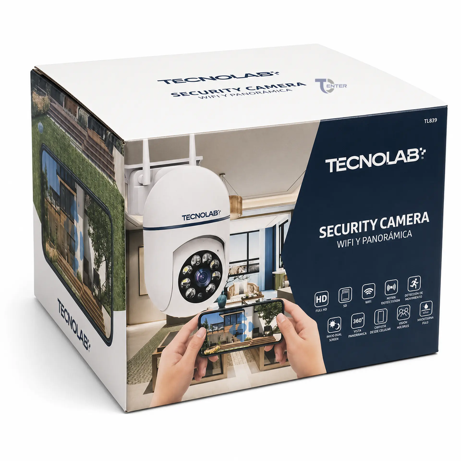 Cámara WiFi Panorámica 360° Full HD Tecnolab TL839 4