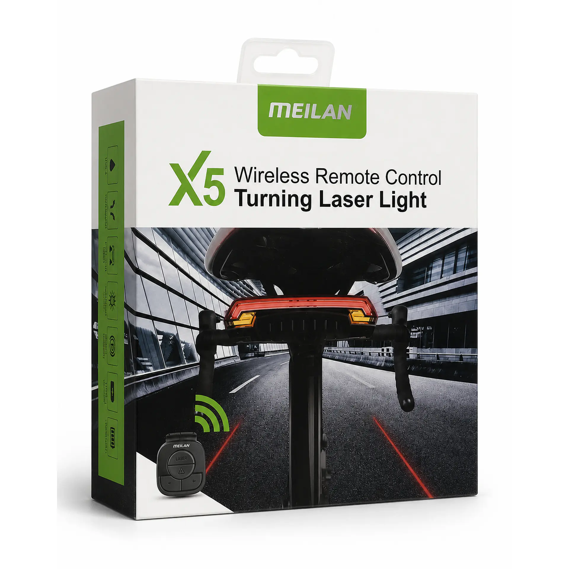 Luz Trasera Bicicleta MEILAN X5 Control y Láser 5
