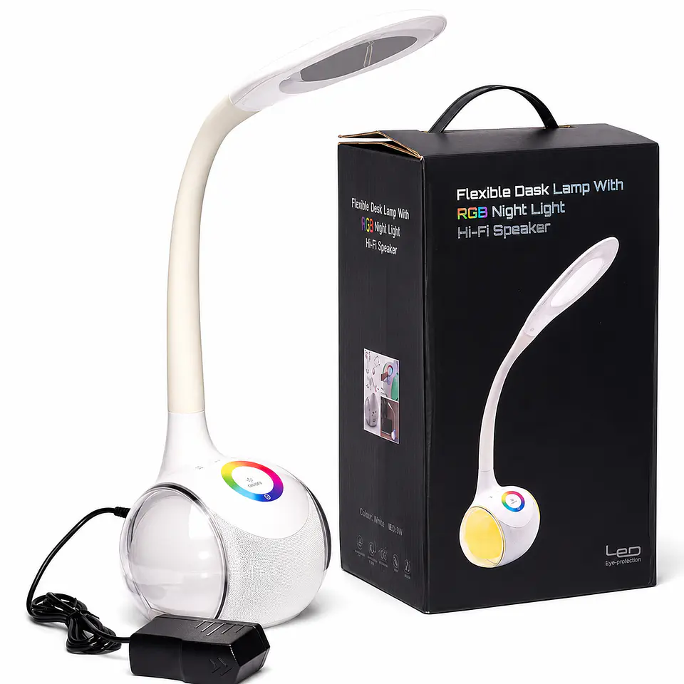 Lámpara LED RGB Flexible con Parlante Bluetooth DBG240 4