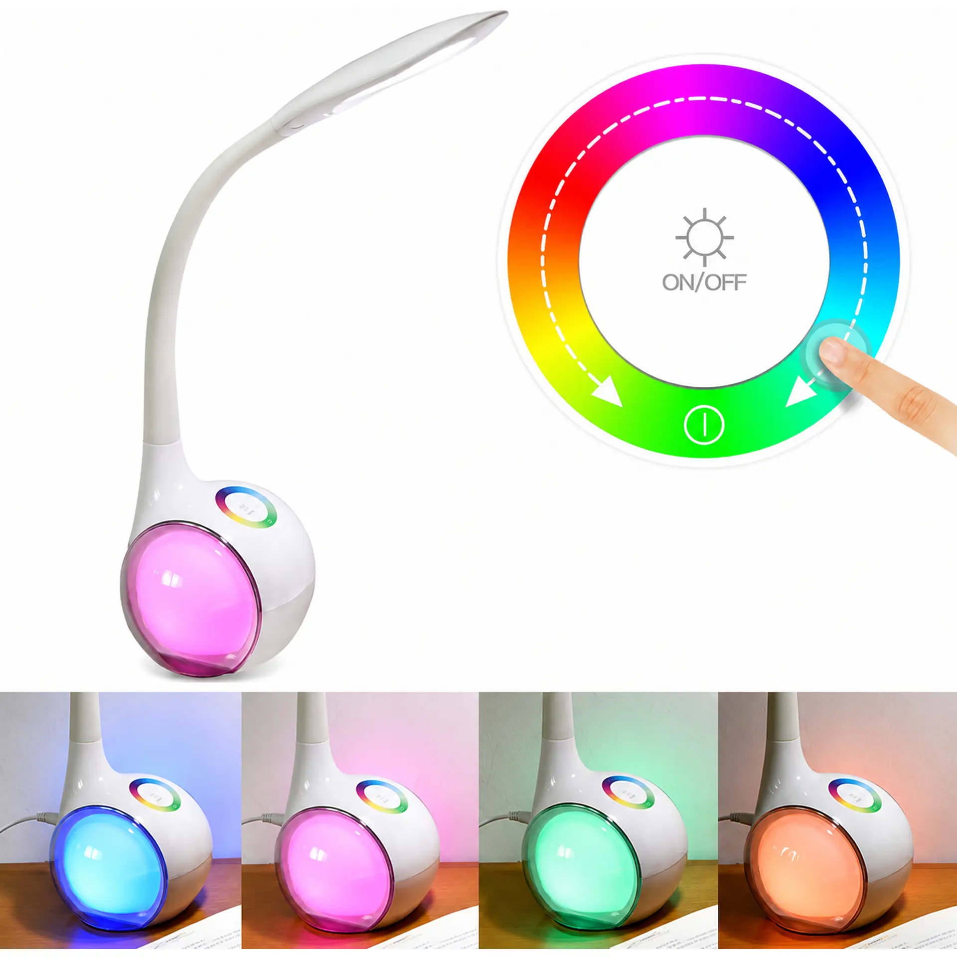 Lámpara LED RGB Flexible con Parlante Bluetooth DBG240 5