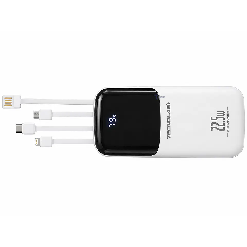 Power Bank Tecnolab TL780W 15.000 mAh 22,5 W Blanco 2