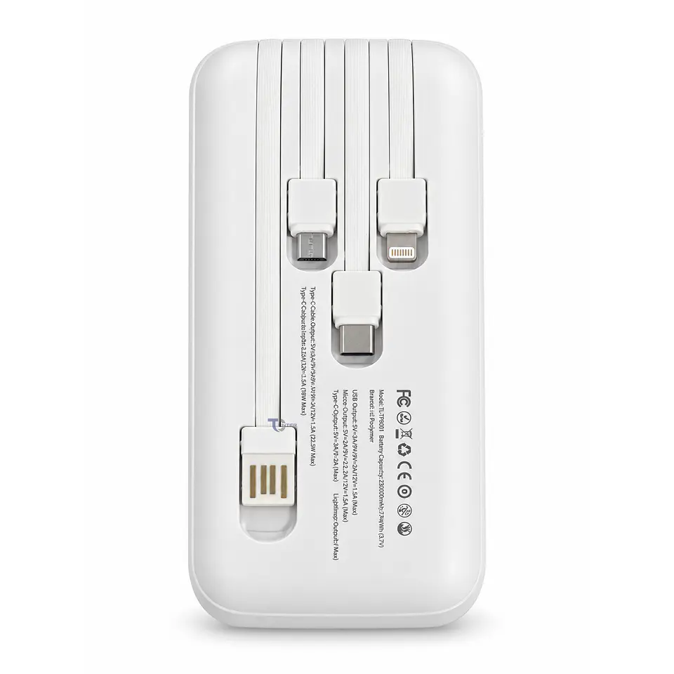 Power Bank Tecnolab TL780W 15.000 mAh 22,5 W Blanco 5