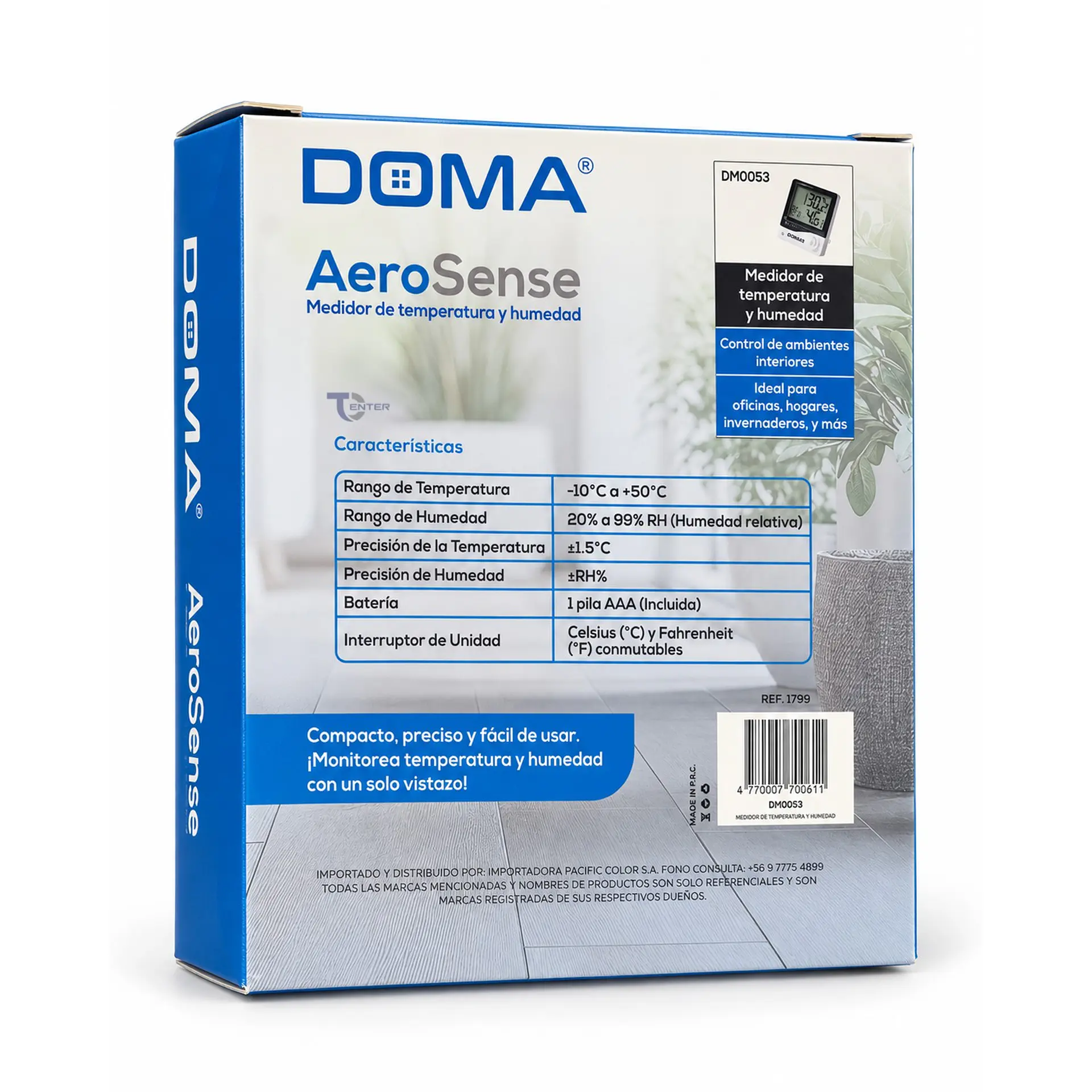 Reloj Digital Doma Termohigrómetro Humedad DM0053 5
