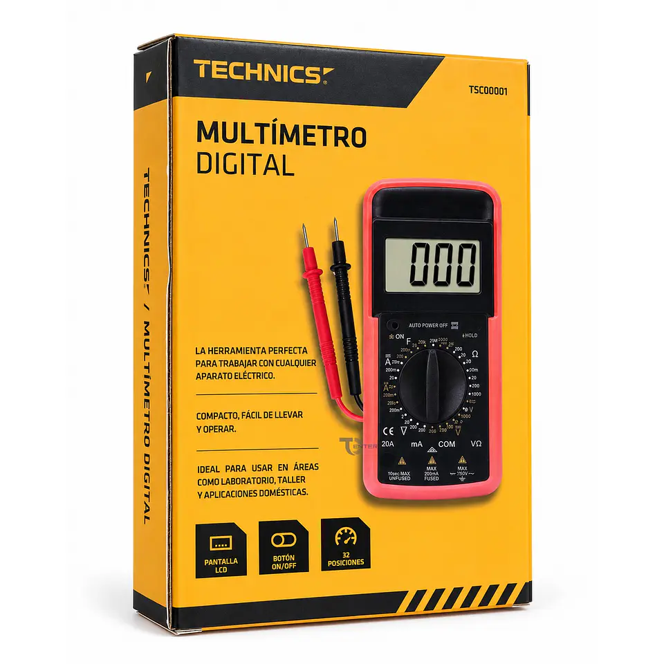 Tester Multímetro Digital Technics TEC0001 5