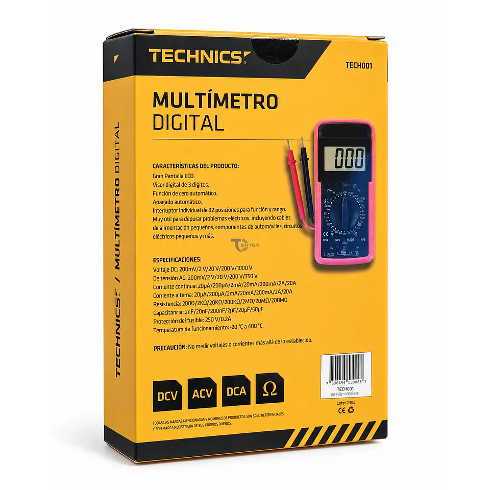 Tester Multímetro Digital Technics TEC0001 6