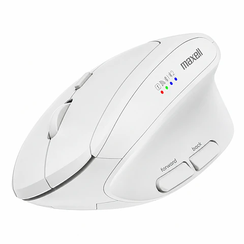 Mouse Vertical Maxell MOWLBT-750 Bluetooth 2400 DPI Blanco