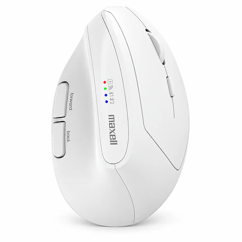 Mouse Vertical Maxell MOWLBT-750 Bluetooth 2400 DPI Blanco