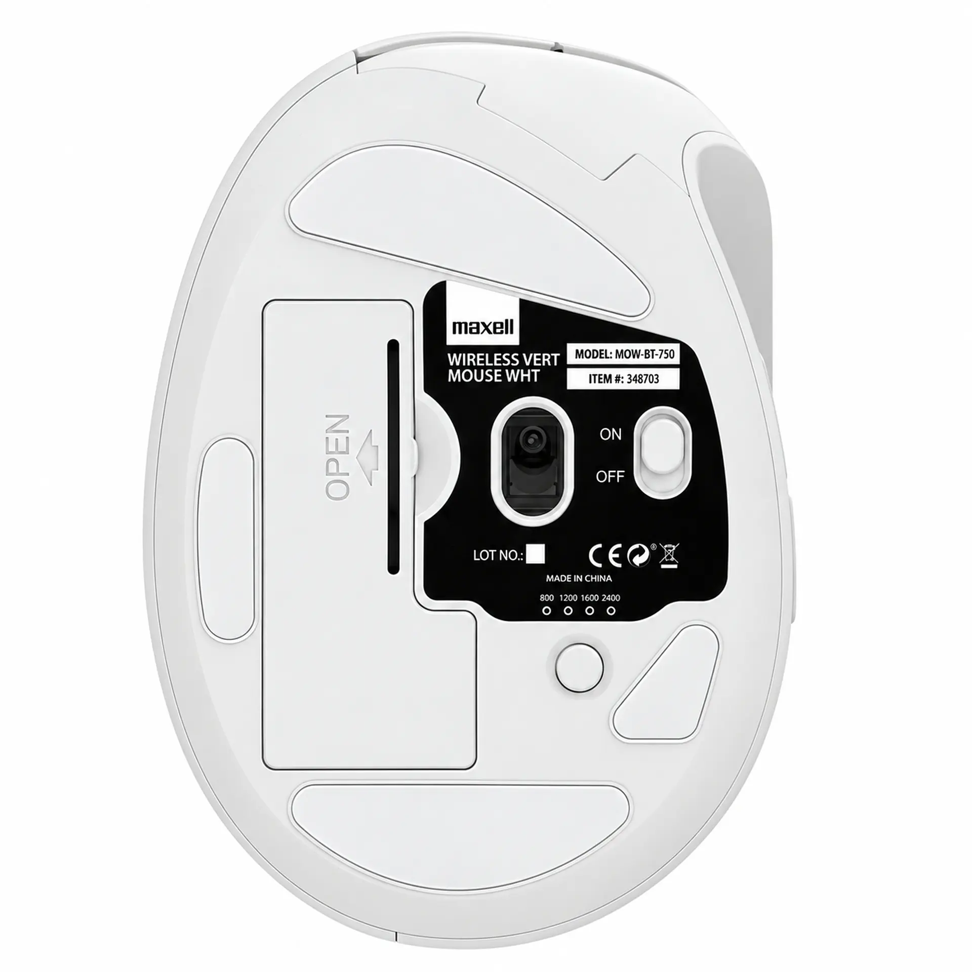 Mouse Vertical Maxell MOWLBT-750 Bluetooth 2400 DPI Blanco 5
