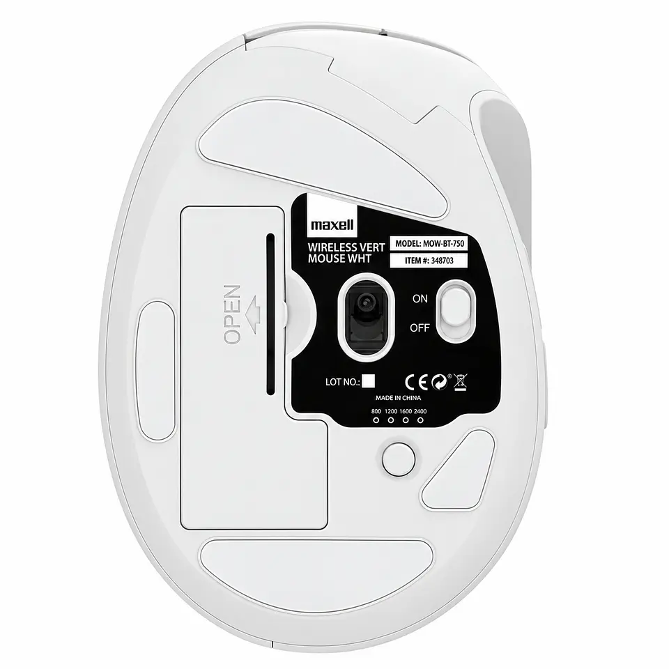Mouse Vertical Maxell MOWLBT-750 Bluetooth 2400 DPI Blanco 5