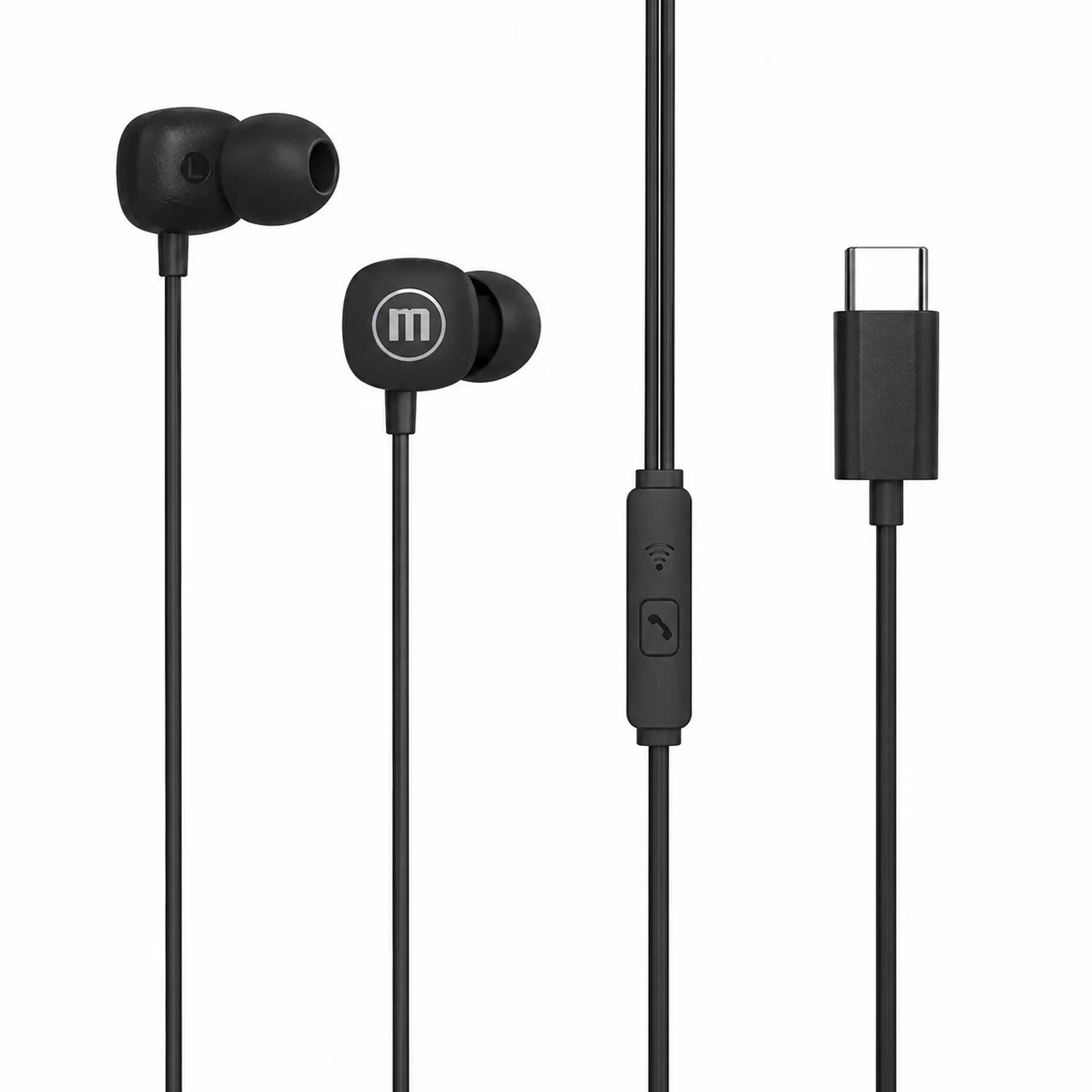Audífonos USB-C Maxell Square+ ED-USBC Negro 1