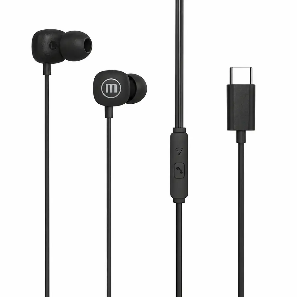 Audífonos USB-C Maxell Square+ ED-USBC Negro 1