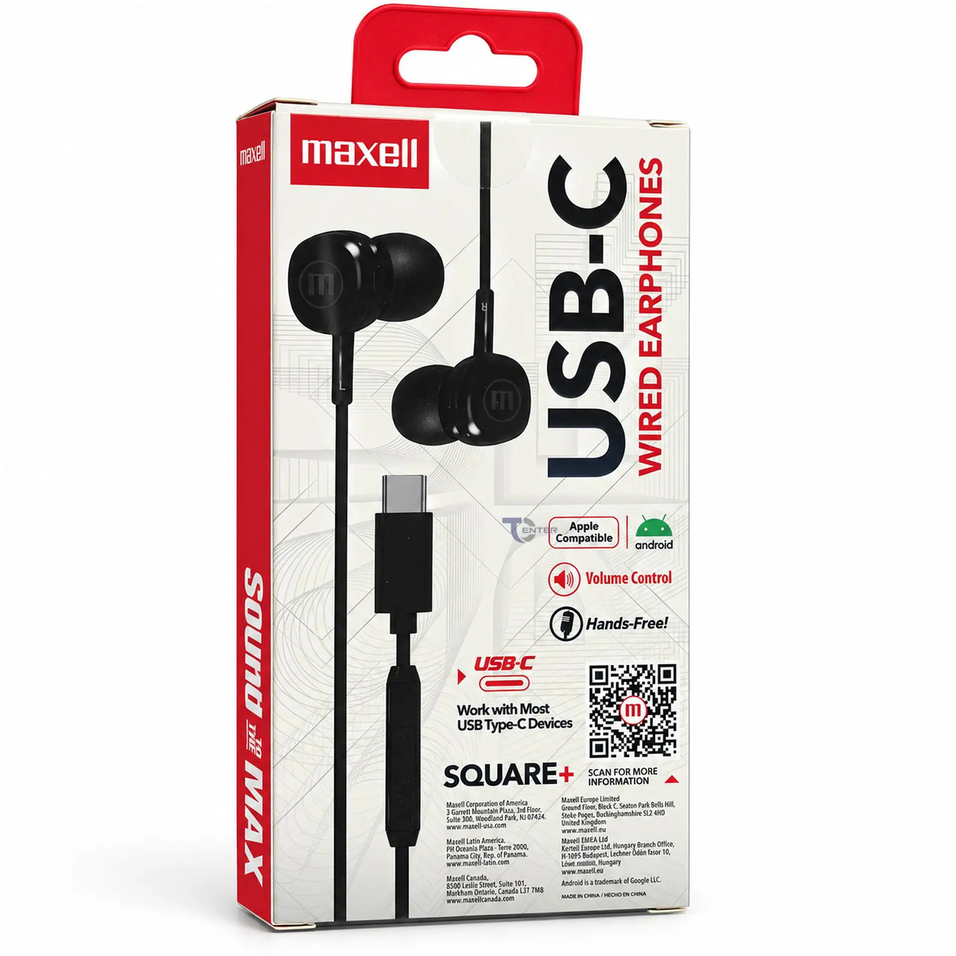 Audífonos USB-C Maxell Square+ ED-USBC Negro 3
