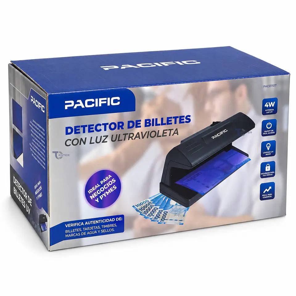 Detector de Billetes Falsos UV 4W Pacific PAC-01107 7