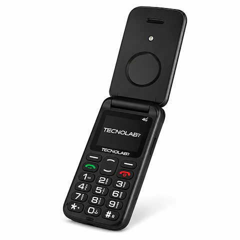Celular Adulto Mayor 4G Flip Tecnolab TL886BK Negro