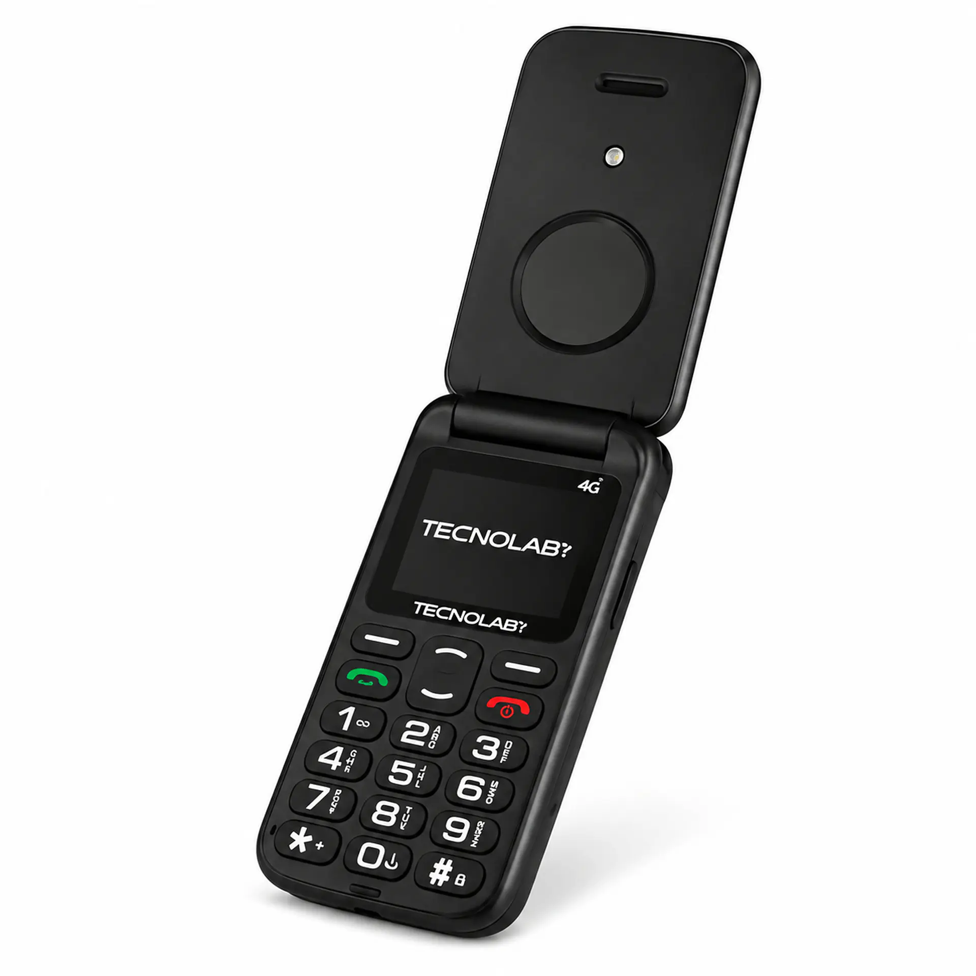 Celular Adulto Mayor 4G Flip Tecnolab TL886BK Negro 1