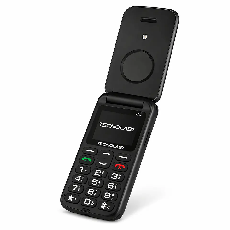 Celular Adulto Mayor 4G Flip Tecnolab TL886BK Negro 1