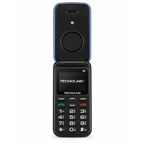 Celular Adulto Mayor 4G Flip Tecnolab TL886BL Azul