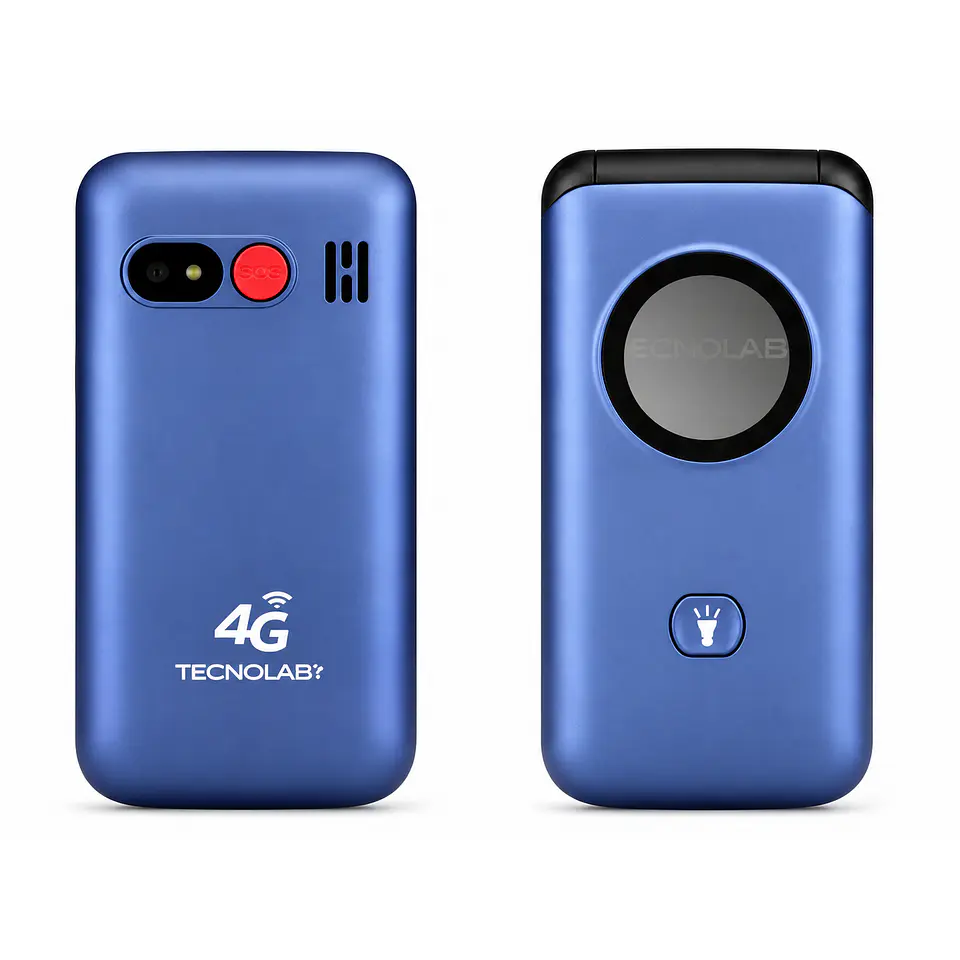 Celular Adulto Mayor 4G Flip Tecnolab TL886BL Azul 3