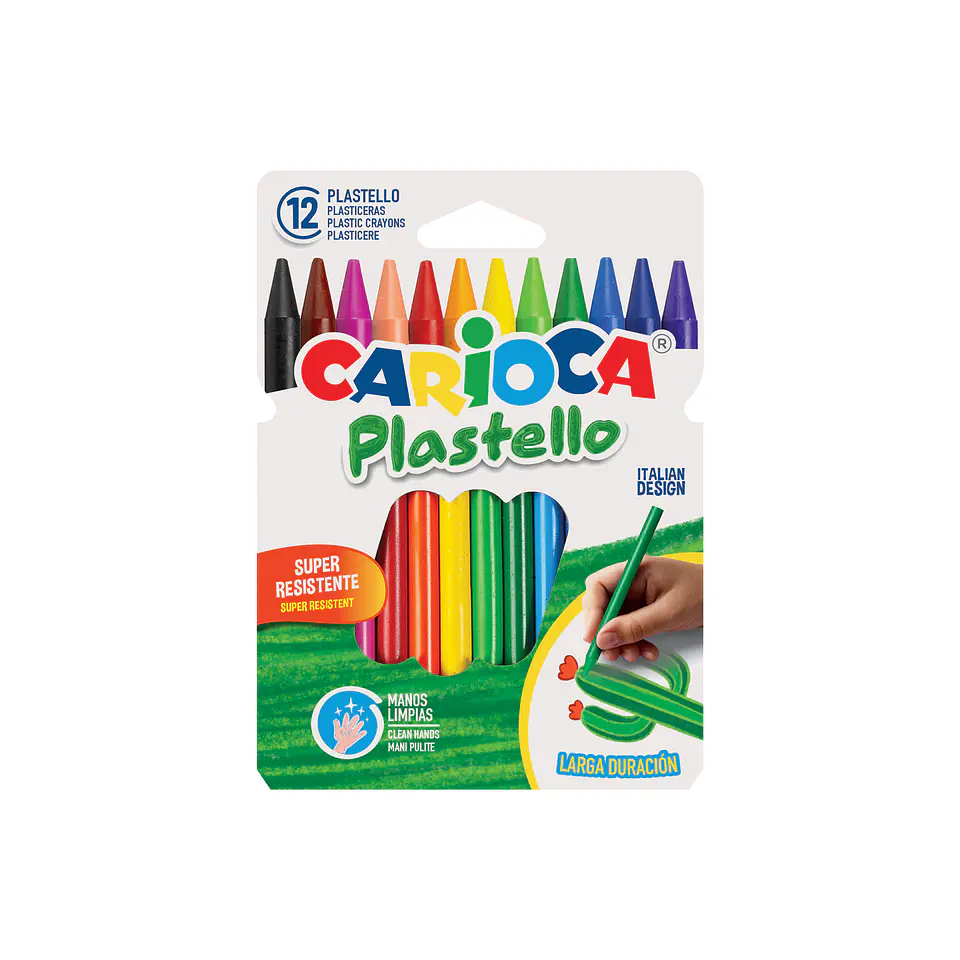 Crayones Carioca Plastello 12 Unidades 1