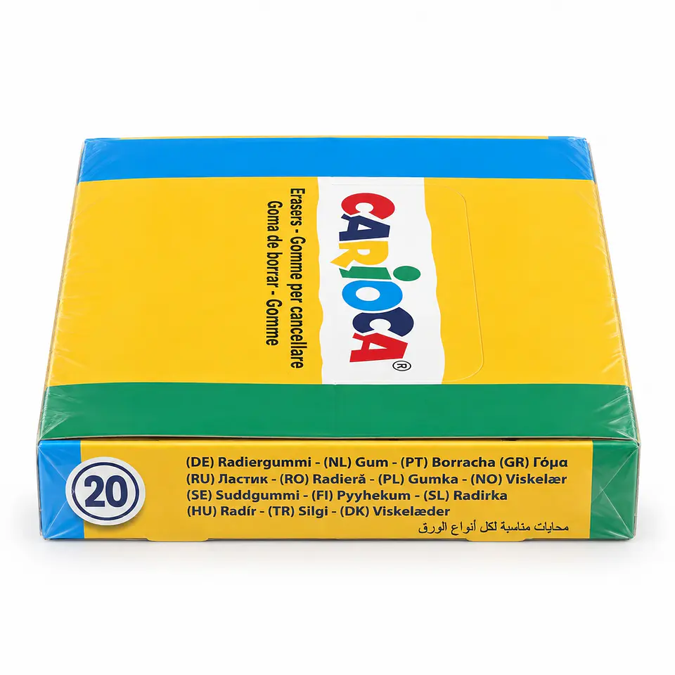 Expositor 20 Gomas de Borrar Rectangulares Carioca 4