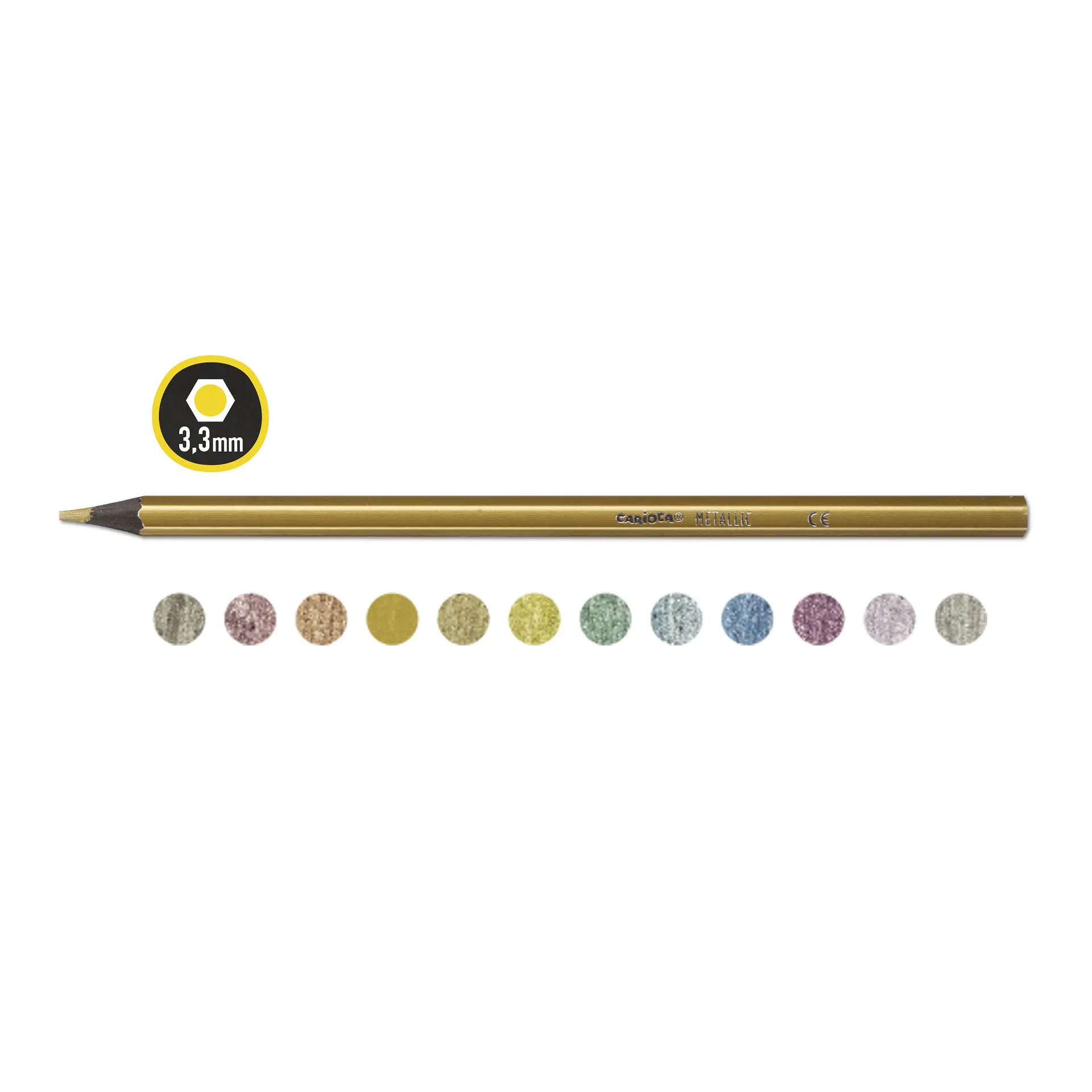Lápices de Colores Metálicos Carioca 12 Unidades 2