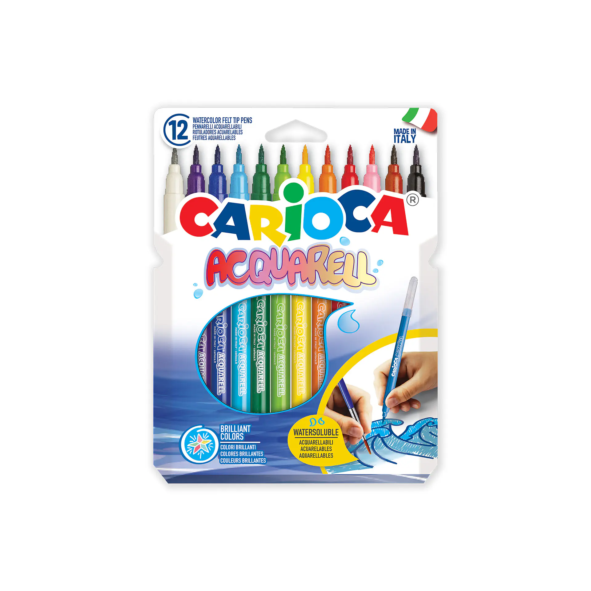Plumones Acuarelables Carioca Acquarell 12 Unidades 1