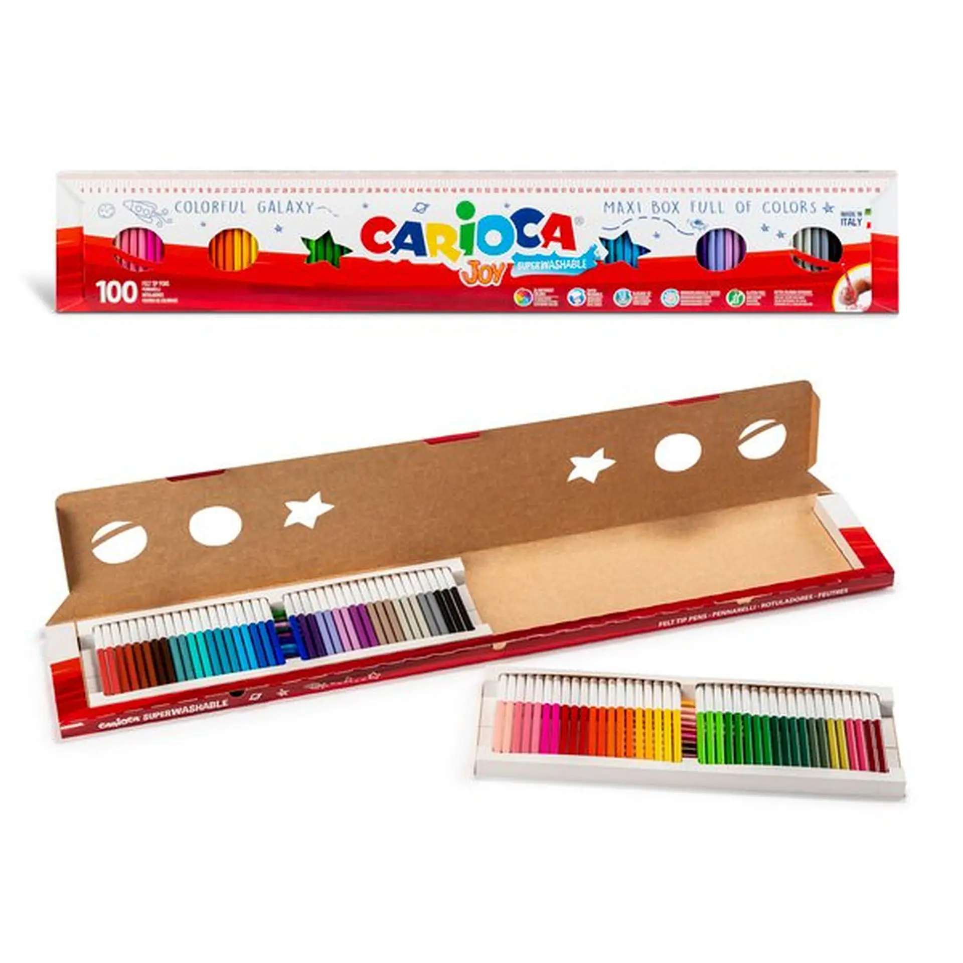 Plumones Carioca Joy 100 Unidades · Maxi Box de 1 Metro 2