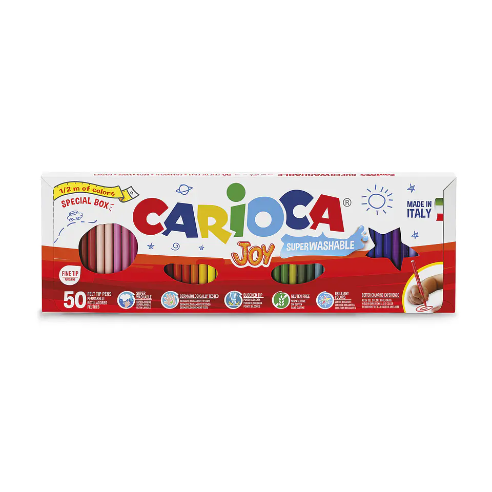 Plumones Carioca Joy 50 Unidades · Caja de Medio Metro 1