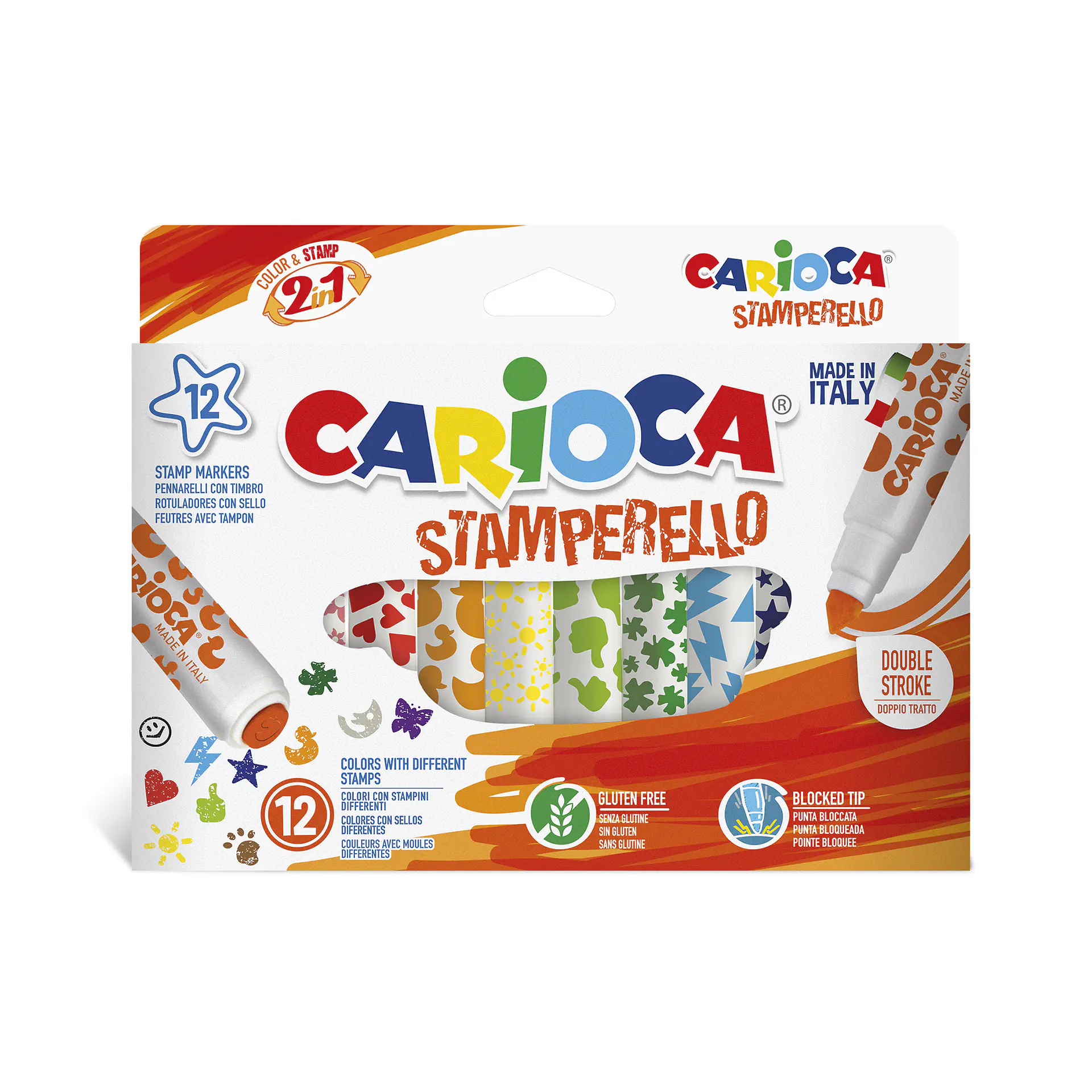 Plumones Carioca Stamperello 12 Unidades con Sello 1