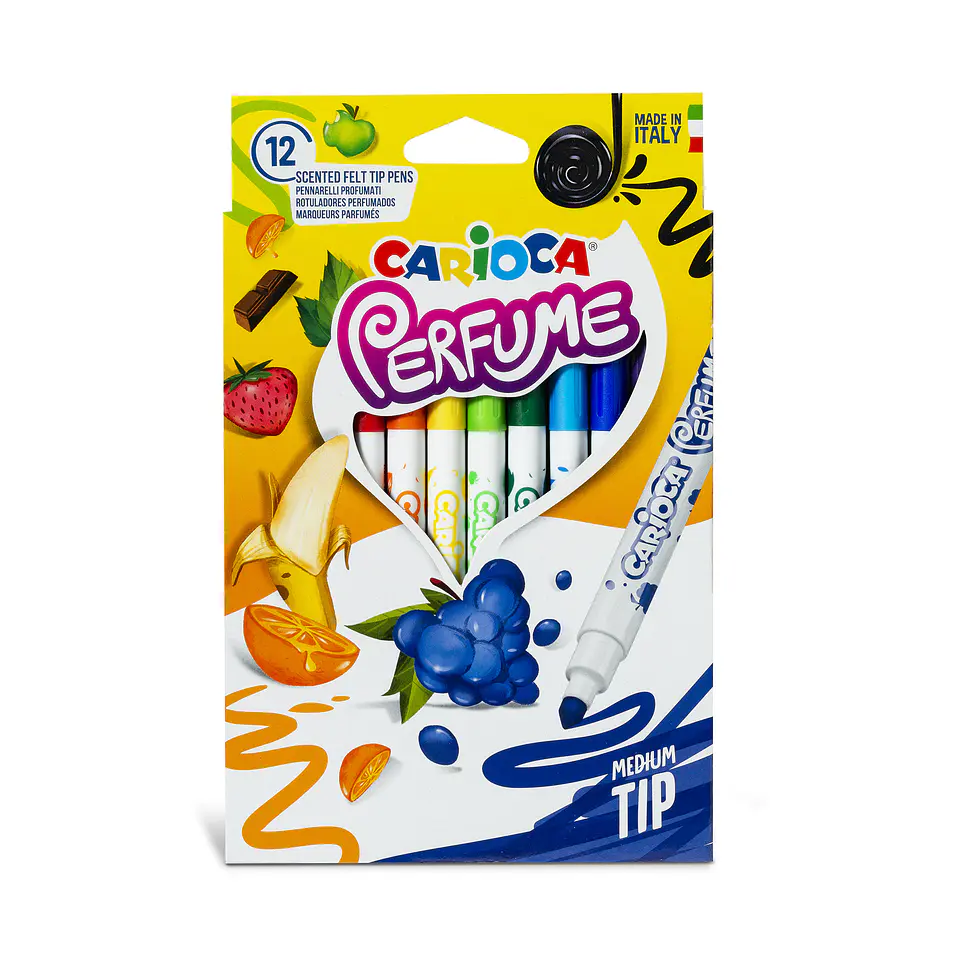 Plumones Perfumados Carioca Perfume 12 Unidades Punta Media 1
