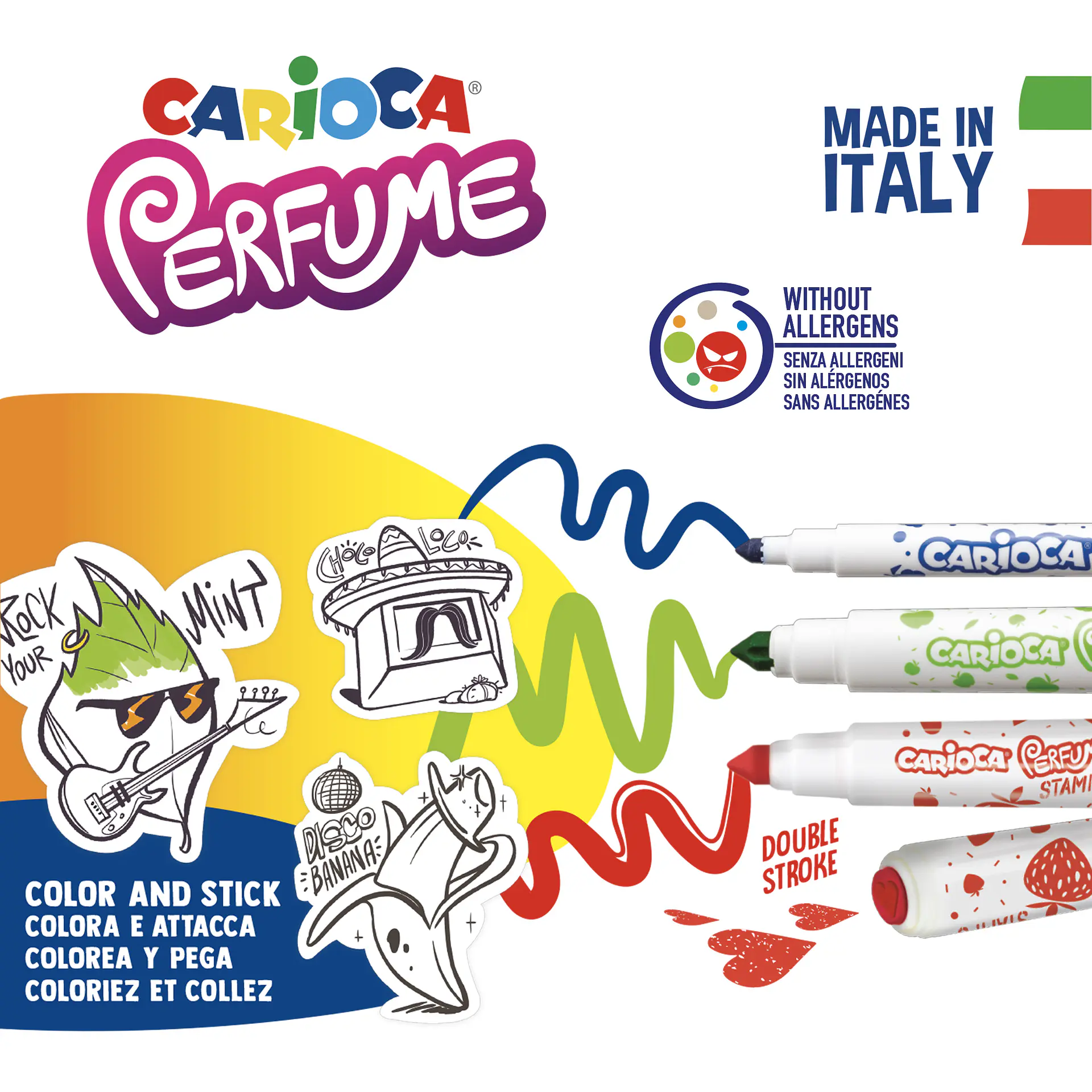 Plumones Perfumados Carioca Perfume 30 Unidades con Stickers 2