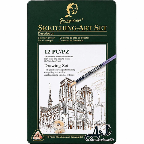 Set 12 Lápices de Boceto Giorgione Sketching-Art G-121208
