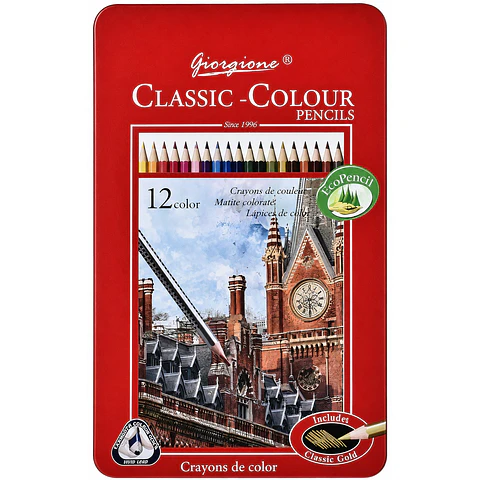 12 Lápices de Colores Giorgione Classic-Colour Caja Metálica