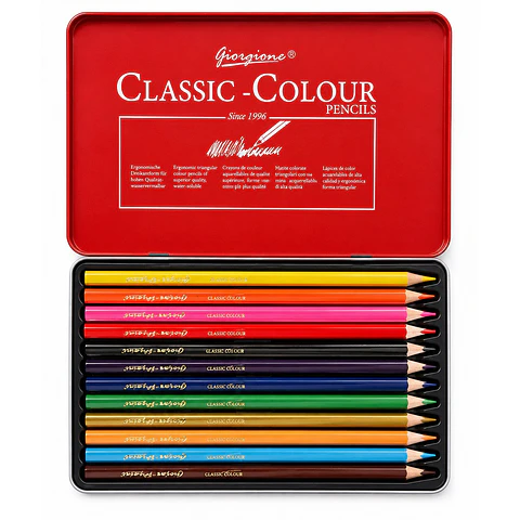 12 Lápices de Colores Giorgione Classic-Colour Caja Metálica