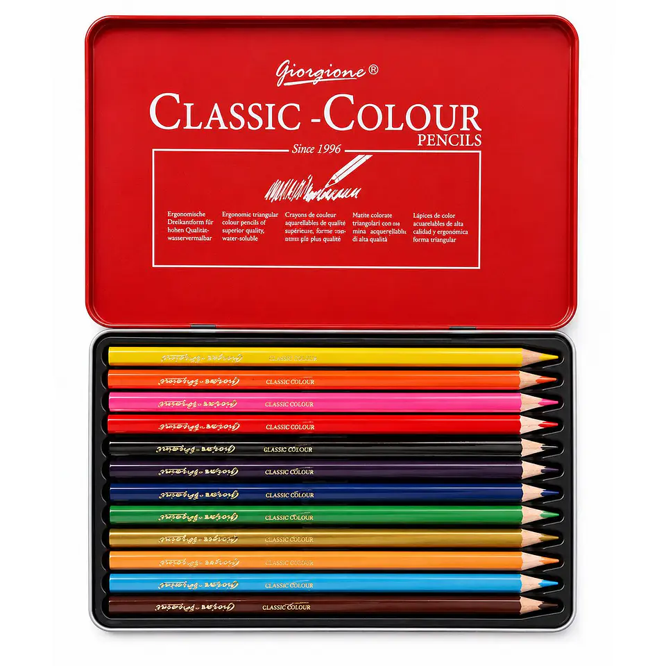 12 Lápices de Colores Giorgione Classic-Colour Caja Metálica 2