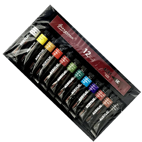 Set 12 Pinturas Acrílicas Giorgione Premium G-AC1205 12 ml