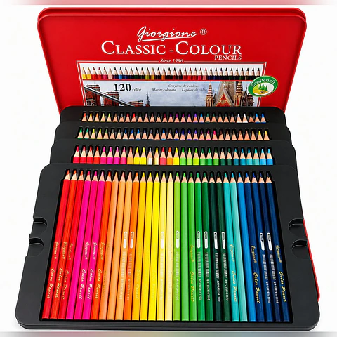 Set 120 Lápices de Colores Giorgione Classic Caja Metálica