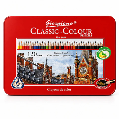 Set 120 Lápices de Colores Giorgione Classic Caja Metálica