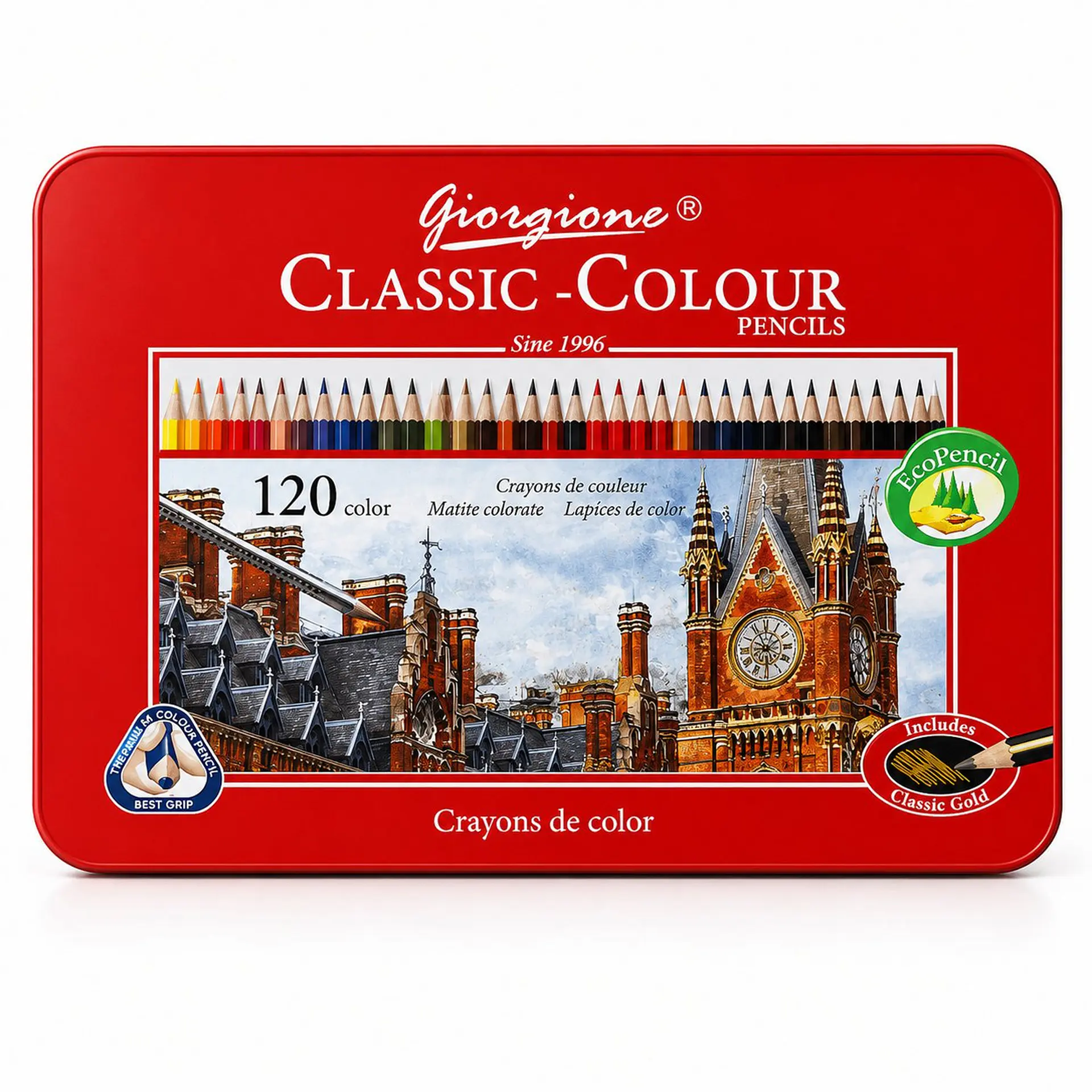 Set 120 Lápices de Colores Giorgione Classic Caja Metálica 2