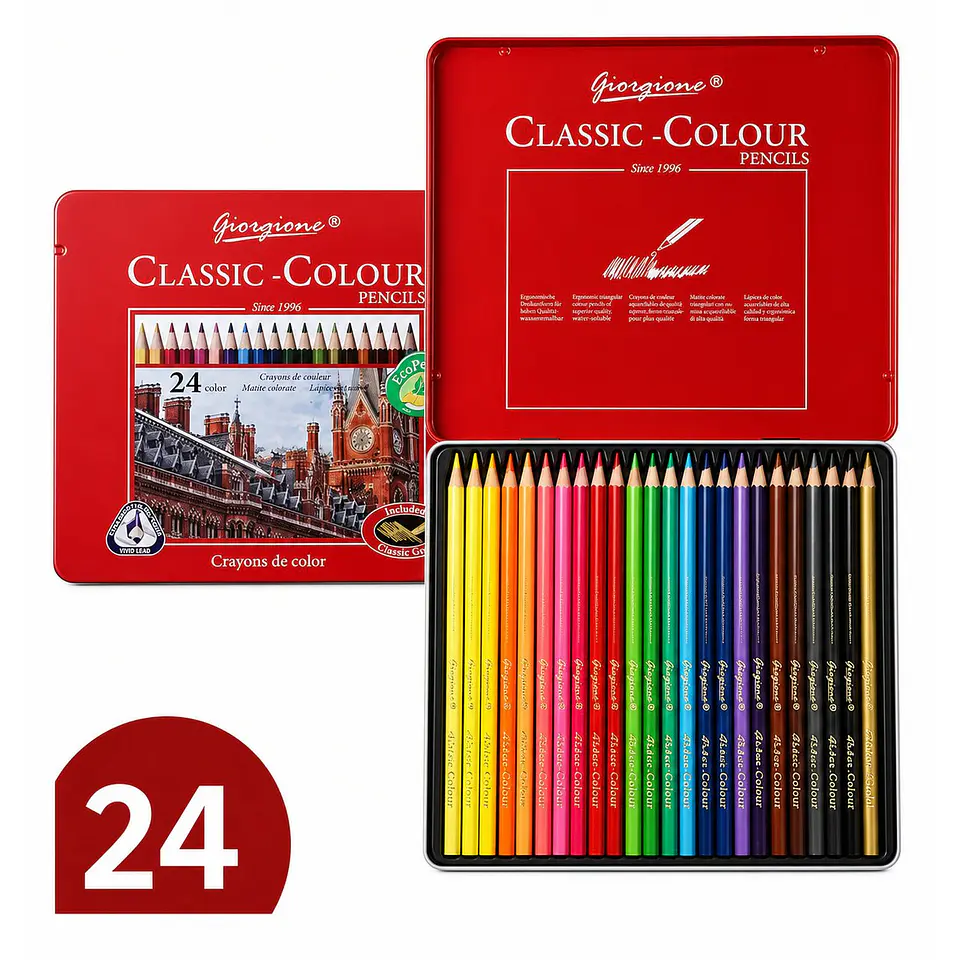 Lápices de Colores Giorgione Classic-Colour 24 Caja Metálica 1