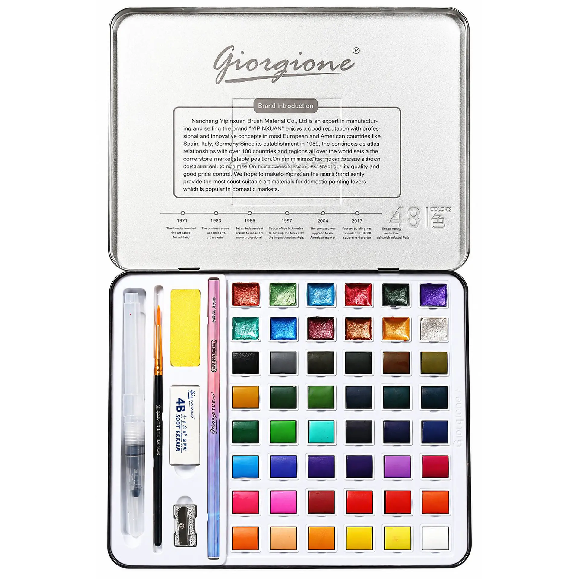 Set 48 Acuarelas Perladas y Clásicas Giorgione Pearl Light 2