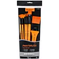 Set 6 Pinceles Giorgione G-A8010 100% Nylon Mango Naranja - Miniatura 3