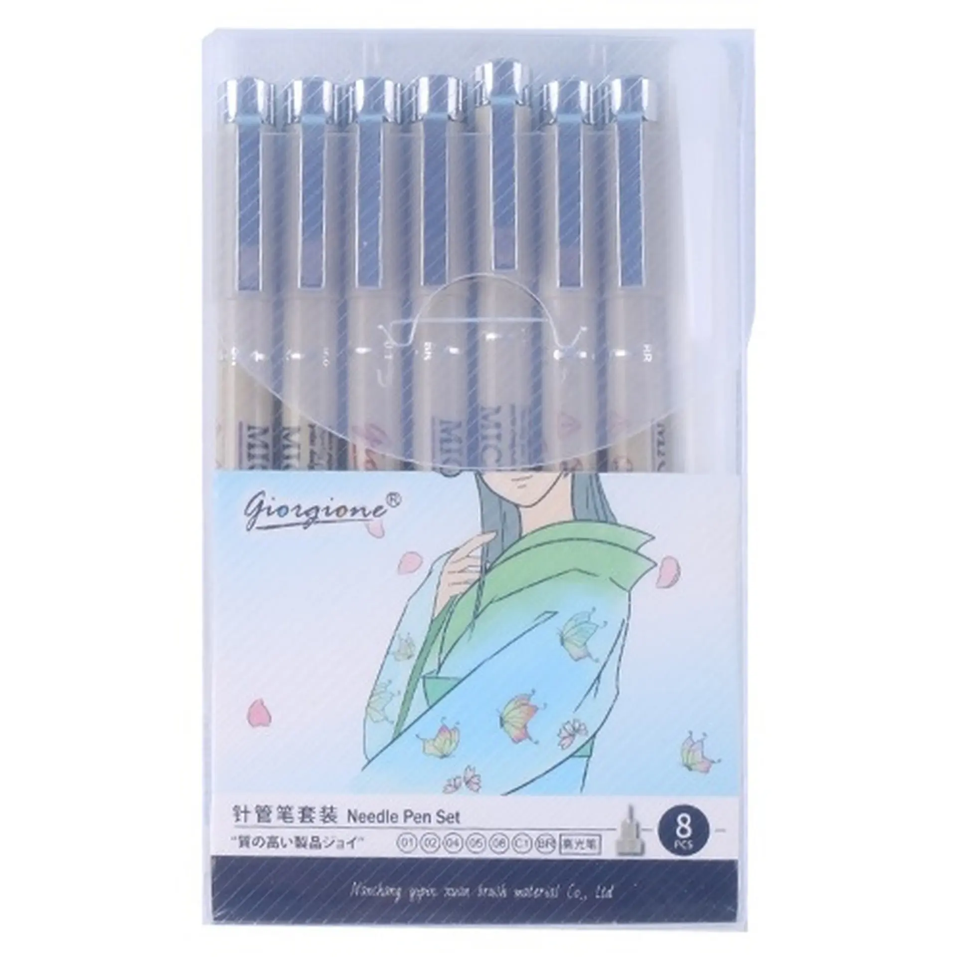 Estilógrafos Giorgione ZG008 Set 8 Piezas con Punta Blanda 2