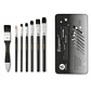 Set 8 Pinceles Giorgione MX001 Pelo Negro Estuche Metálico - Miniatura 1