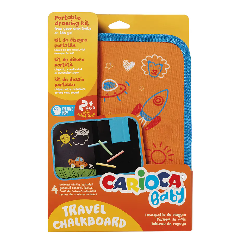 Set Creativo Carioca Baby Pizarra de Viaje con 4 Tizas 1