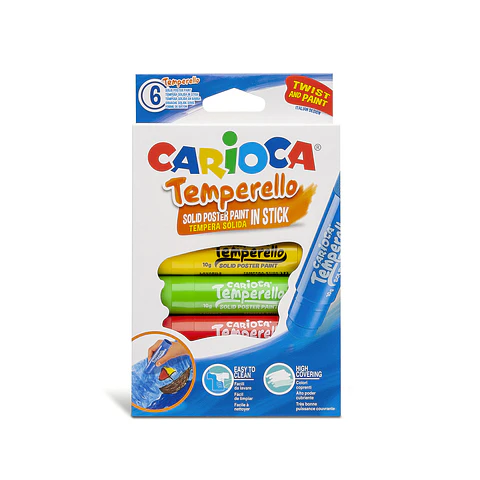 Témperas Sólidas Carioca Temperello 6 Colores Surtidos