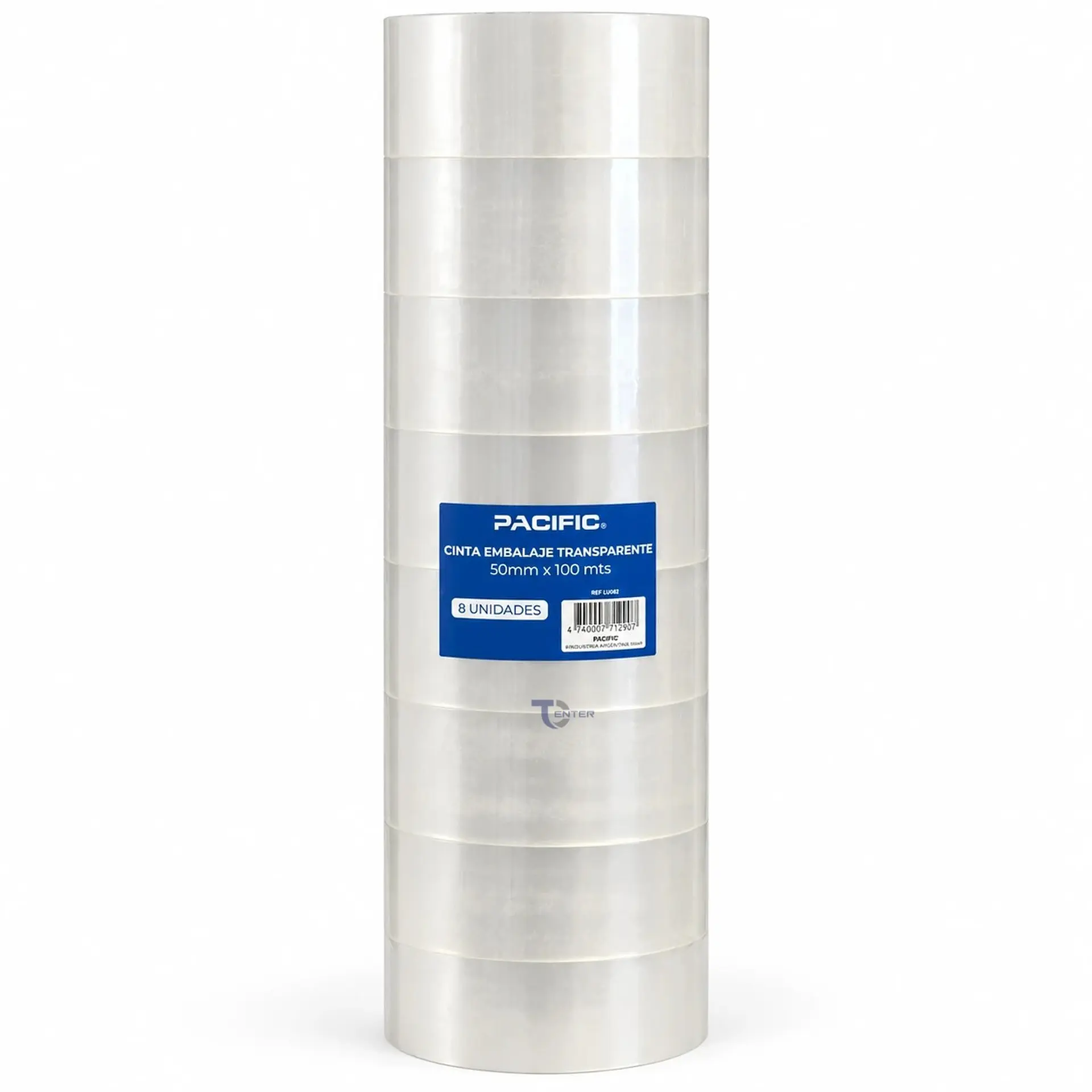 Pack 8 Cintas de Embalaje Transparente Pacific 50mm x 100m 1