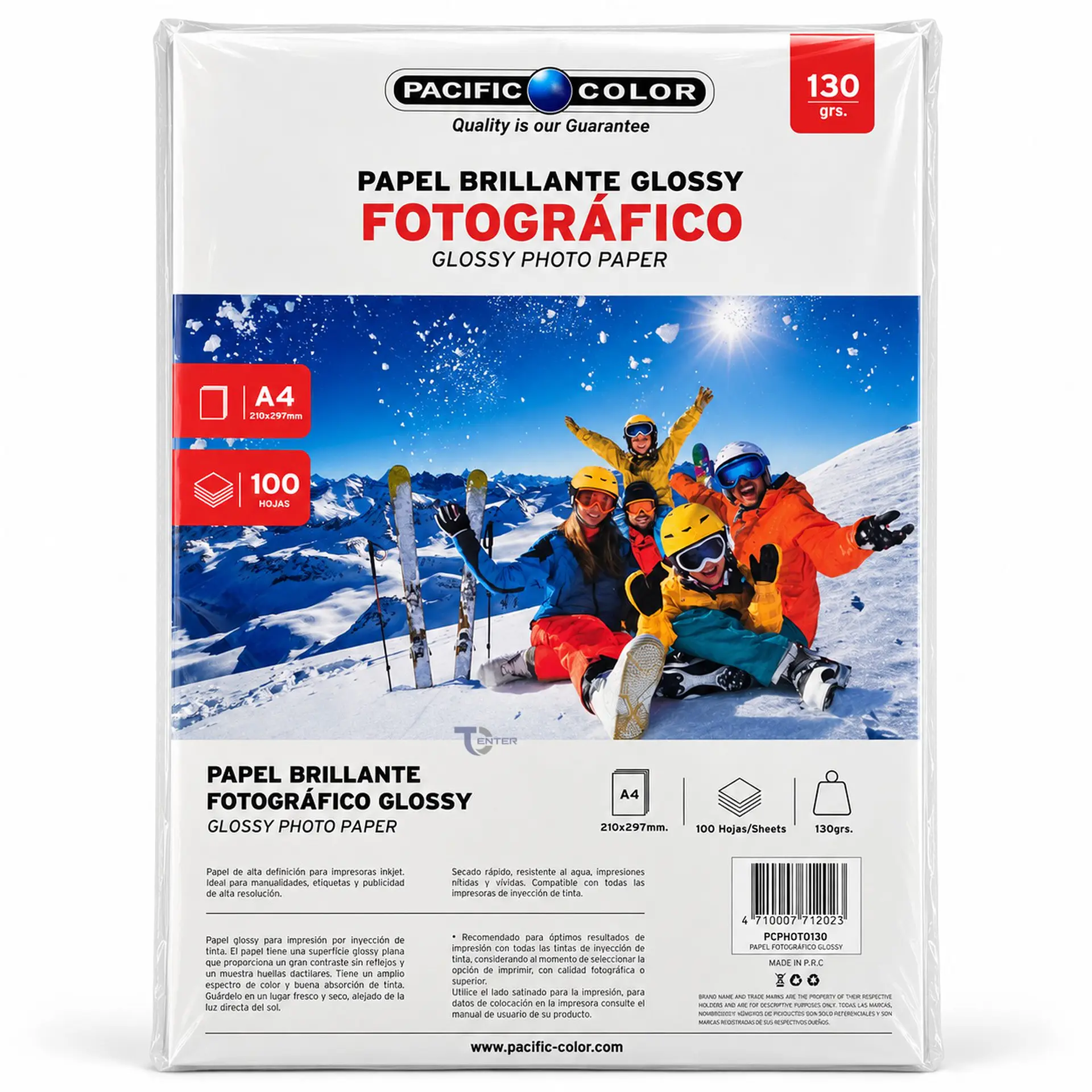 Papel Fotográfico Glossy Pacific Color A4 130gr 100 Hojas 1
