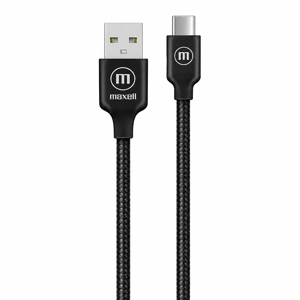 Cable Trenzado USB-A a USB-C Maxell BRACB-2M 2 m Negro 2
